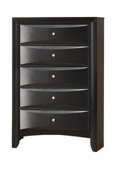 Coaster Briana Rectangular 5-drawer Chest Black Model 200705